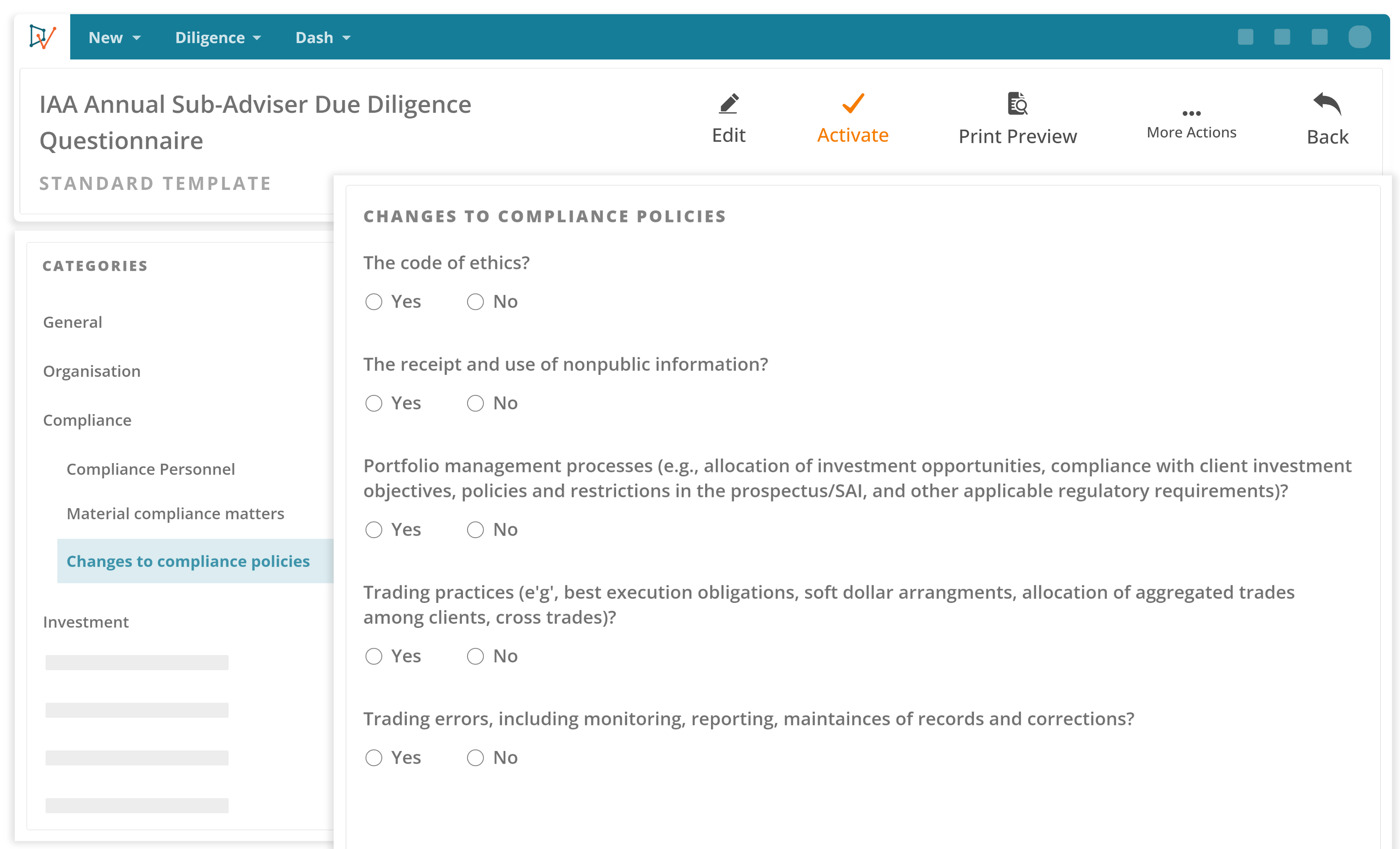 IAA Subadvisor DDQ